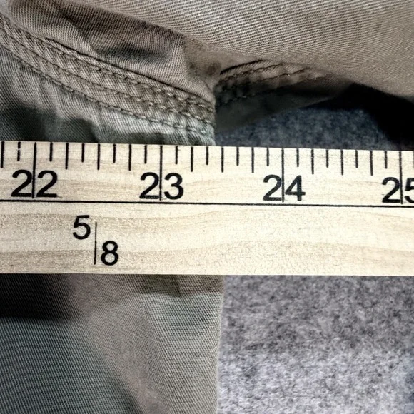 Converse One Star Mens Long Sleeve Button Up Shirt Khaki Utility Pockets Size L - Picture 8 of 8